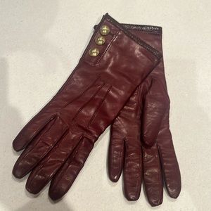Coach Burgundy leather gloves- NEW